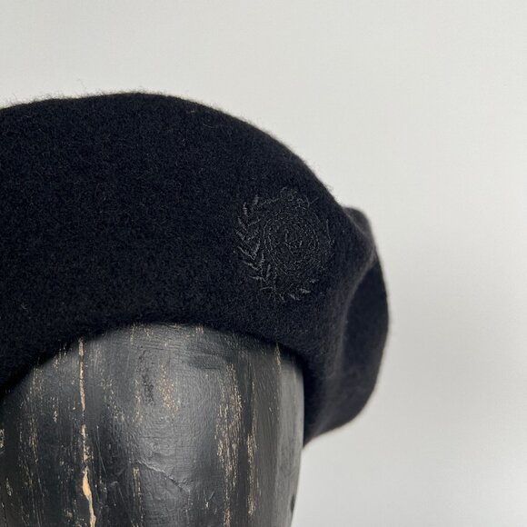 Vintage Liz Claiborne Wool Beret Cap Hat Winter Fall French European Embroidered - Picture 5 of 9